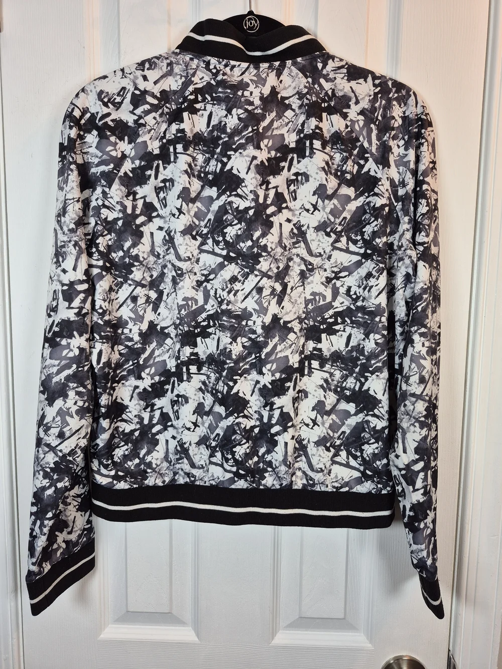 Madden NYC Lightweight Bomber Jacket Full-Zip Graphic Print